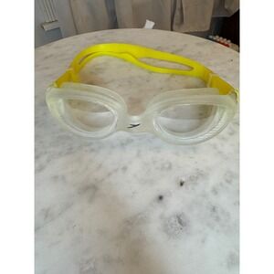 Speedo Adult Swim Goggles Anti Fog UV Protection Adjustable Yellow Strap‎ Clear